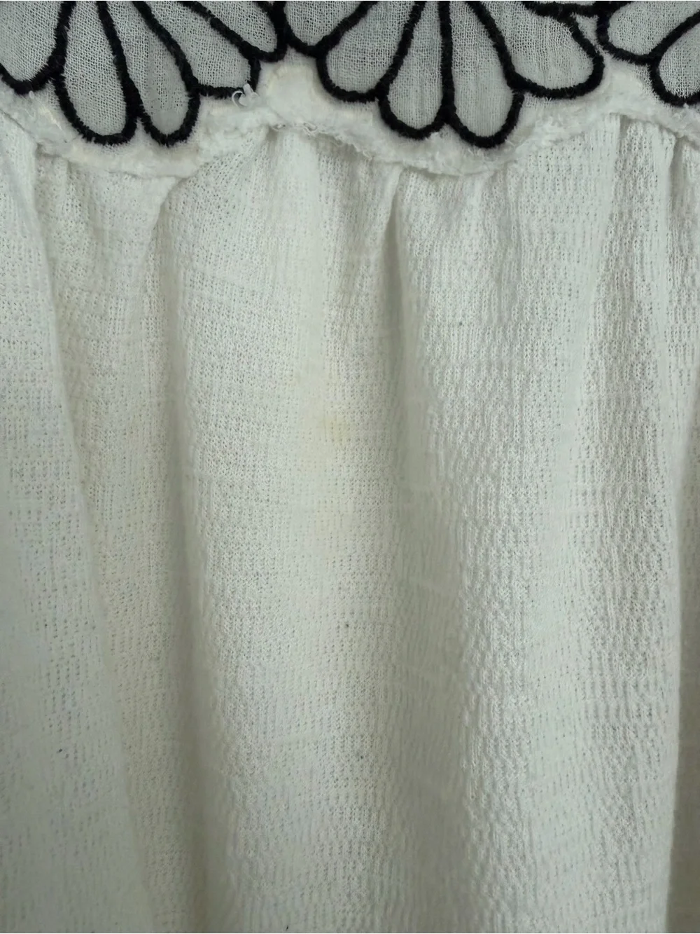 Free‎ People Georgia Bubble top Ivory with black Floral design large